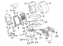 SEATS & TRACKS. PASSENGER SEAT COMPONENTS.