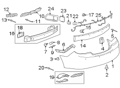 REAR BUMPER. BUMPER & COMPONENTS.