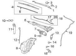 WINDSHIELD. WIPER & WASHER COMPONENTS.