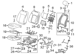 SEATS & TRACKS. DRIVER SEAT COMPONENTS.