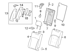 SEATS & TRACKS. REAR SEAT COMPONENTS.