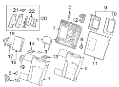 SEATS & TRACKS. REAR SEAT COMPONENTS.