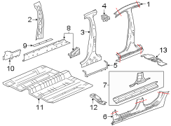 PILLARS. ROCKER & FLOOR. CENTER PILLAR & ROCKER.