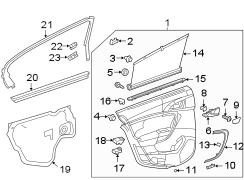 REAR DOOR. INTERIOR TRIM.