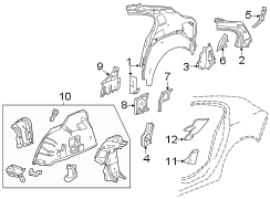 QUARTER PANEL. INNER STRUCTURE.