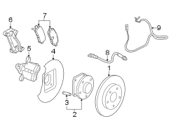 REAR SUSPENSION. BRAKE COMPONENTS.