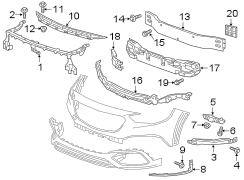 Image of Bumper Guide (Upper). A guide, typically in. image for your 2024 GMC Sierra 2500 HD   