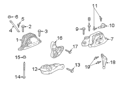 ENGINE / TRANSAXLE. ENGINE & TRANS MOUNTING.