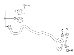 FRONT SUSPENSION. STABILIZER BAR & COMPONENTS.