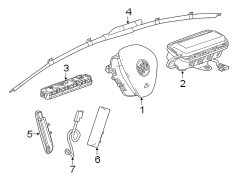 Image of Instrument Panel Air Bag (Upper). An air bag inflator. image for your Cadillac