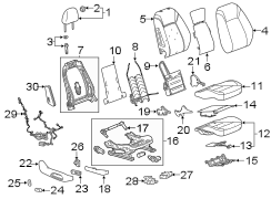 Image of Seat Lumbar Switch image for your 2007 GMC Sierra 2500 HD 6.0L Vortec V8 A/T 4WD SLE Extended Cab Pickup 