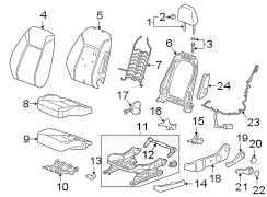 SEATS & TRACKS. DRIVER SEAT COMPONENTS.