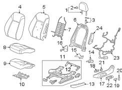 SEATS & TRACKS. DRIVER SEAT COMPONENTS.