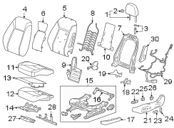 Image of Seat Heater Pad (Front) image for your 2013 Cadillac ATS Performance Sedan  