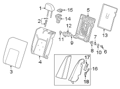 SEATS & TRACKS. REAR SEAT COMPONENTS.