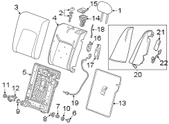 Image of Seat Latch Cover image for your 2019 Cadillac XT4 Premium Luxury Sport Utility  