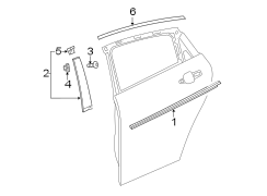 REAR DOOR. EXTERIOR TRIM.