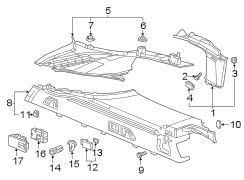 Image of Trim. Retainer. Clip. Panel. Plate. (Front, Rear, Upper, Lower). A fastener to retain the. image for your 2025 Chevrolet Corvette Z06 Convertible  