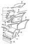 Hinge Assembly anchor plate. (Lower). Included with: Door.