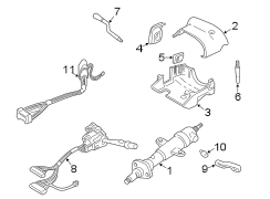 SHROUD. STEERING COLUMN ASSEMBLY. SWITCHES & LEVERS.