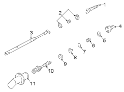 STEERING COLUMN. SHAFT & INTERNAL COMPONENTS.