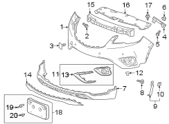 FRONT BUMPER & GRILLE. BUMPER & COMPONENTS.