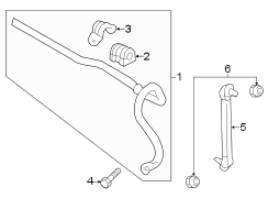 FRONT SUSPENSION. STABILIZER BAR & COMPONENTS.