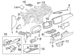 Instrument panel components.