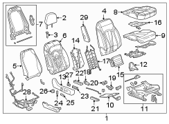 SEATS & TRACKS. PASSENGER SEAT COMPONENTS.