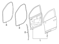 FRONT DOOR. DOOR & COMPONENTS.