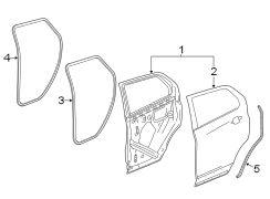 REAR DOOR. DOOR & COMPONENTS.