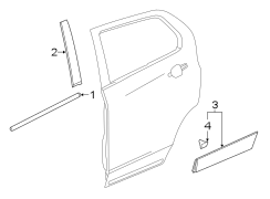 REAR DOOR. EXTERIOR TRIM.