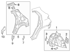 QUARTER PANEL. INNER STRUCTURE.