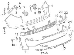 REAR BUMPER. BUMPER & COMPONENTS.