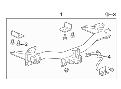 REAR BUMPER. TRAILER HITCH COMPONENTS.