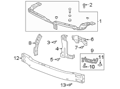 Front bumper & grille. Bumper & components.