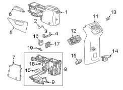 Image of Console Bracket (Rear, Lower) image for your 2013 Cadillac ATS Base Sedan 2.0L Ecotec M/T RWD 