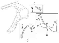 Body C-Pillar Molding (Rear, Upper)