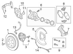 Rear suspension. Brake components.