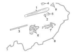 Lift gate. Wiper & washer components.