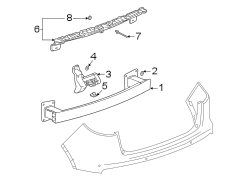 Rear bumper. Bumper & components.