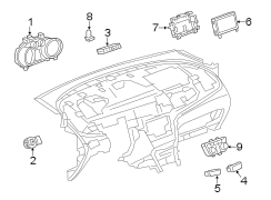 INSTRUMENT PANEL. CLUSTER & SWITCHES.