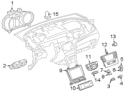 INSTRUMENT PANEL. CLUSTER & SWITCHES.