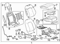 SEATS & TRACKS. PASSENGER SEAT COMPONENTS.