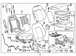 SEATS & TRACKS. PASSENGER SEAT COMPONENTS.