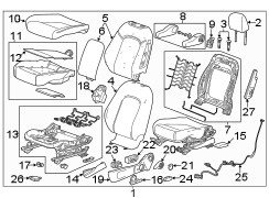 SEATS & TRACKS. DRIVER SEAT COMPONENTS.