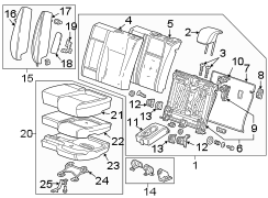 SEATS & TRACKS. REAR SEAT COMPONENTS.