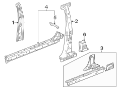 PILLARS. ROCKER & FLOOR. CENTER PILLAR & ROCKER.