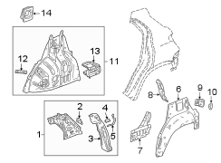 QUARTER PANEL. INNER STRUCTURE.