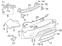 REAR BUMPER. BUMPER & COMPONENTS.